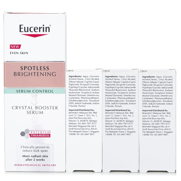 Сыворотка для лицa Eucerin с тиамидолом против пигментации, набор 30 мл + 3x7 мл