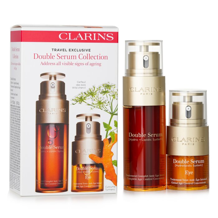 Набор сывороток для лица и глаз Clarins Double Serum 50 мл + 20 мл для антивозрастного ухода