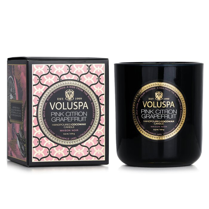 Ароматическая свеча Voluspa Pink Citron Grapefruit 270 г из кокосового воска с натуральными фитилями