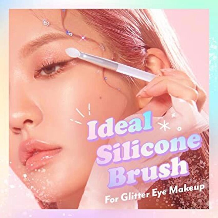 Кисть для теней с силиконовым наконечником I'M MEME Glitter Topping Brush для блесток