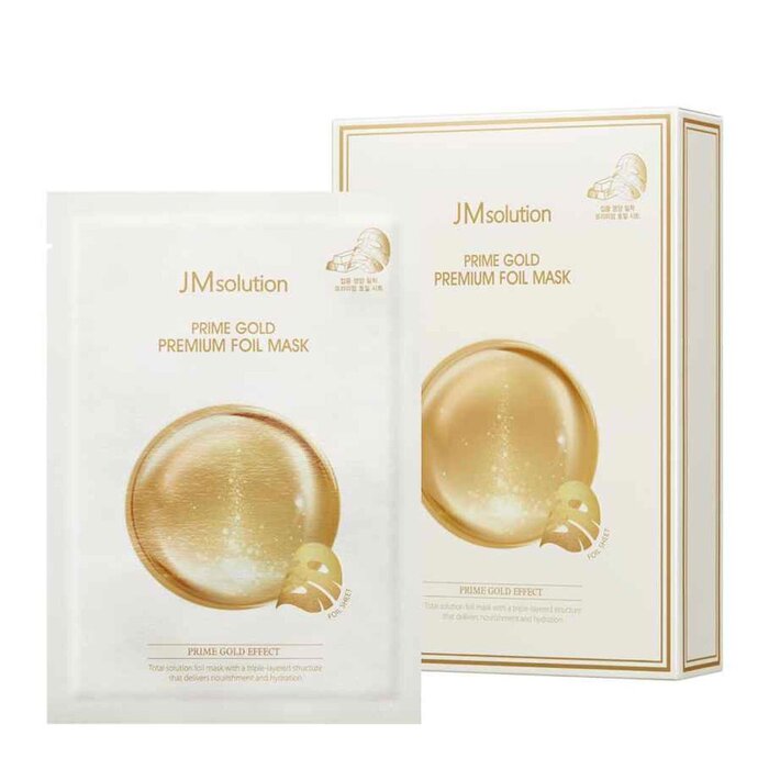 JM Solution фольгированная маска с 24-каратным золотом для лица, 10 шт.