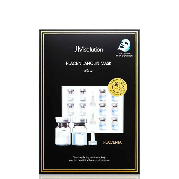 Маска с плацентой и ланолиным для лица JM Solution, 10 шт. — увлажнение и питание для сухой кожи