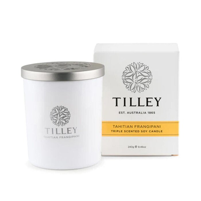 Ароматическая свеча Tilley с френчипани из соевого воска, 240 г