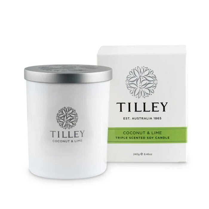 Свеча аромамасляная Tilley с кокосом и лаймом 240 г