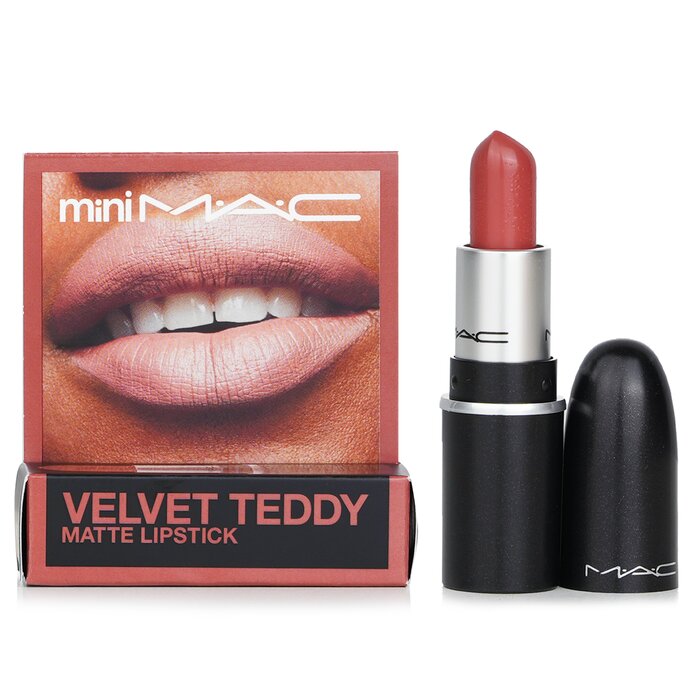 Мини-липстик MAC Velvet Teddy 1.8 г — матовое покрытие, увлажнение, теплый нюдовый цвет для губ