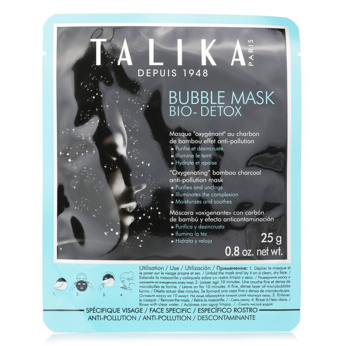 Маска для лица Talika с активированным углем, детокс-эффект, 10x25 г