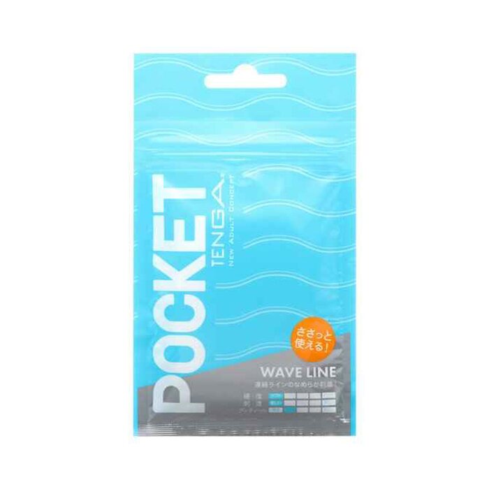 TENGA Pocket Wave Line — устройство для интимного удовольствия с волновым рельефом