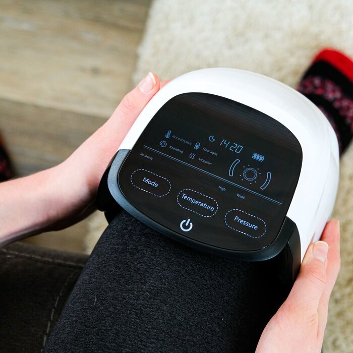 Массажер для коленей Kneeflow с инфракрасной и магнитной терапией, беспроводной, глубокомасляный уход