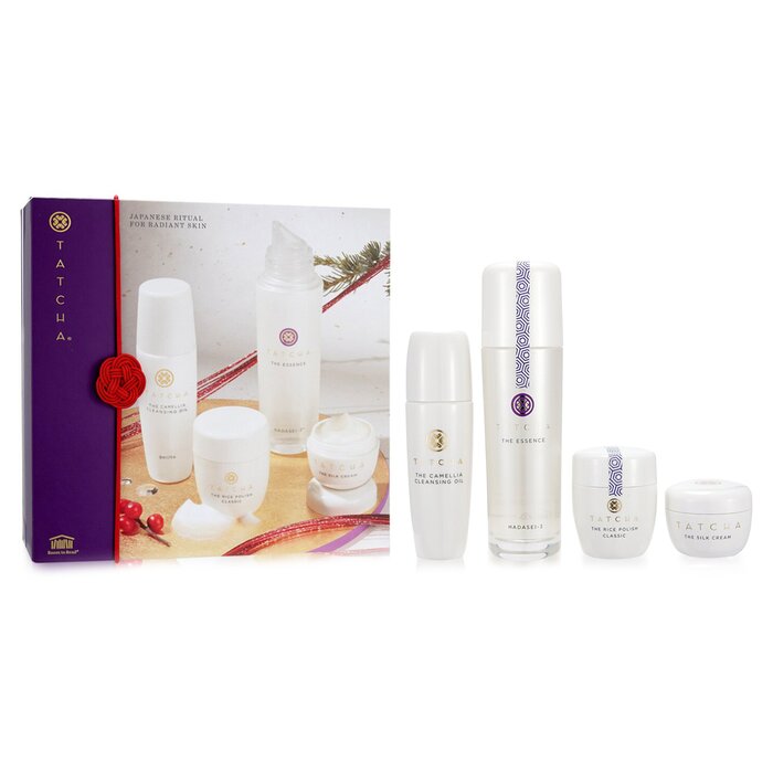 Набор для сияющей кожи Tatcha: 4 продукта с экстрактами японского персика и растений