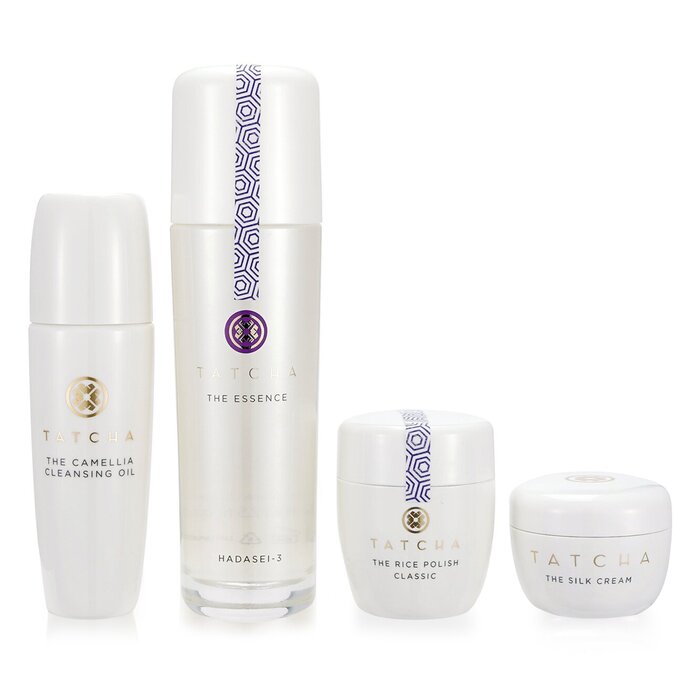 Набор для сияющей кожи Tatcha: 4 продукта с экстрактами японского персика и растений
