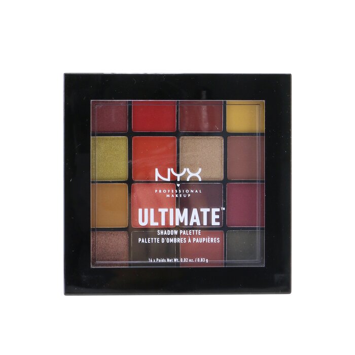 Палитра теней для век NYX Ultimate Shadow, 16 оттенков по 0.83 г, для создания макияжа на каждый день и вечер.