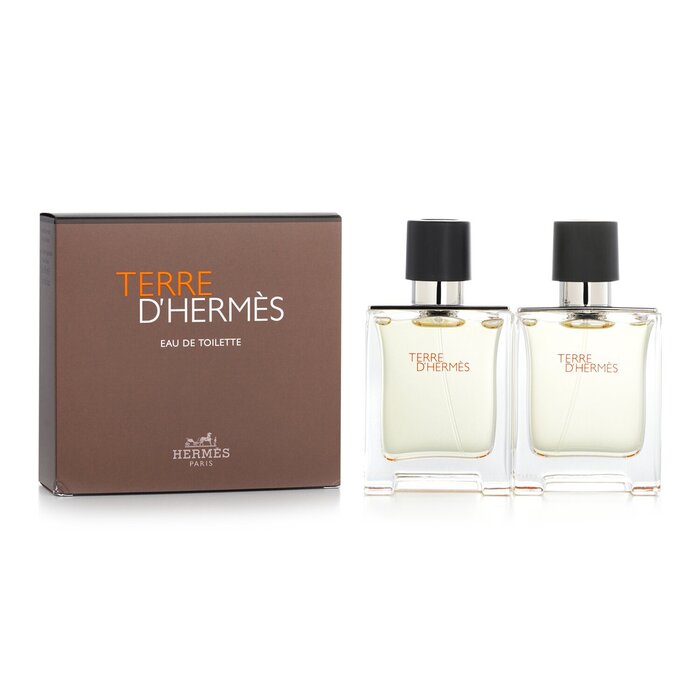 Набор туалетной воды Hermes Terre d'Hermes, 2 х 50 мл, для мужчин, с нотами цитрусов и древесины