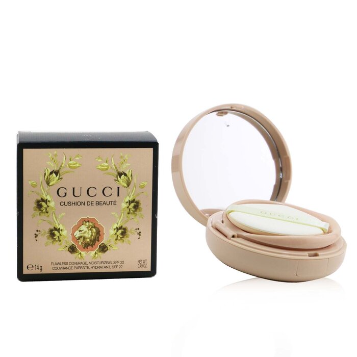 Основа для лица Gucci Cushion De Beaute с SPF 22, 14 г — увлажнение и защита на 24 часа