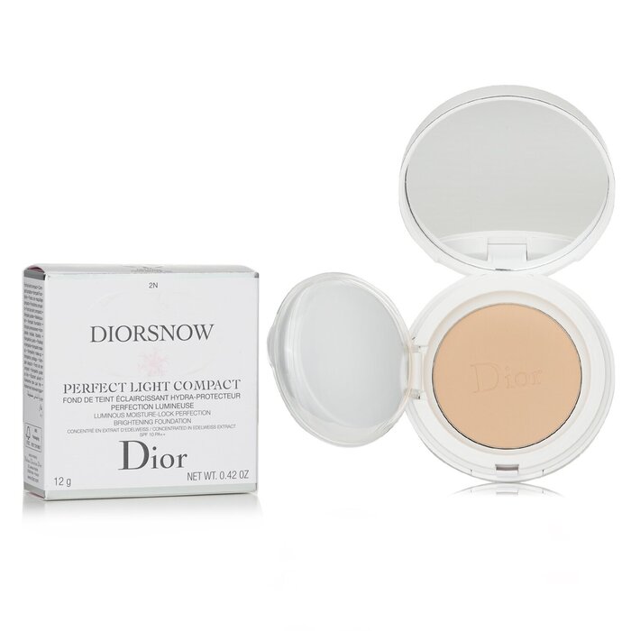 Компактная основа Diorsnow с экстрактом эдельвейса для лица SPF 10, 12 г