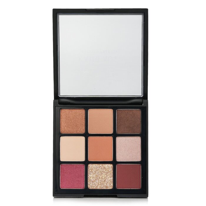 Палетка теней для век KAIBEAUTY Eyecon # Bonjour, 9 оттенков: матовые и блестящие текстуры