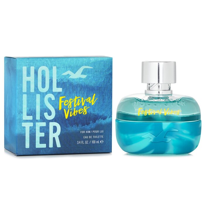 Hollister туалетная вода Festival Vibes, 50 мл — теплый летний аромат с нотами моря, ананаса и древесных аккордов