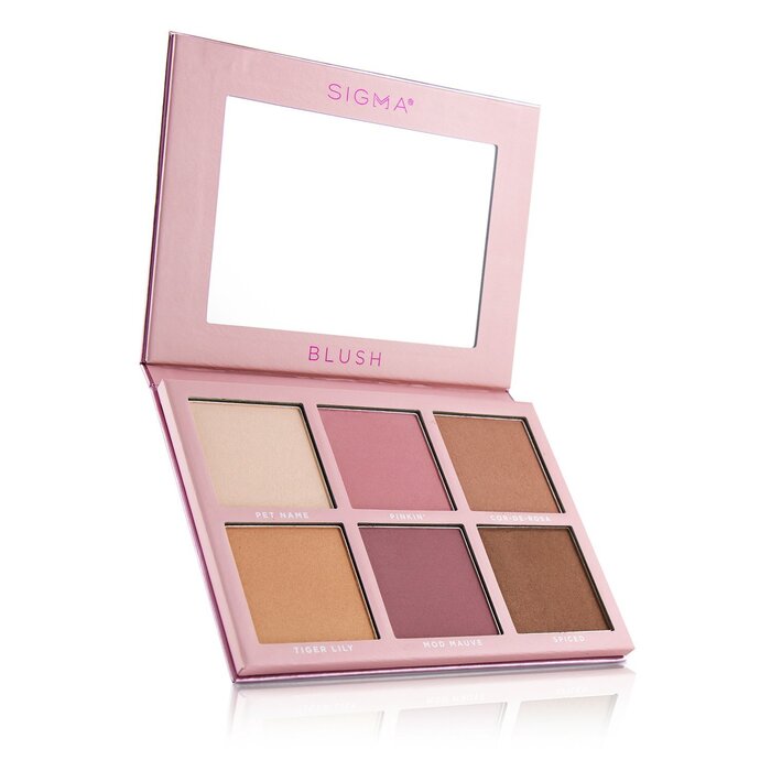 Палетка румян Sigma Beauty с 6 оттенками для создания естественного румянца, 27.48 г