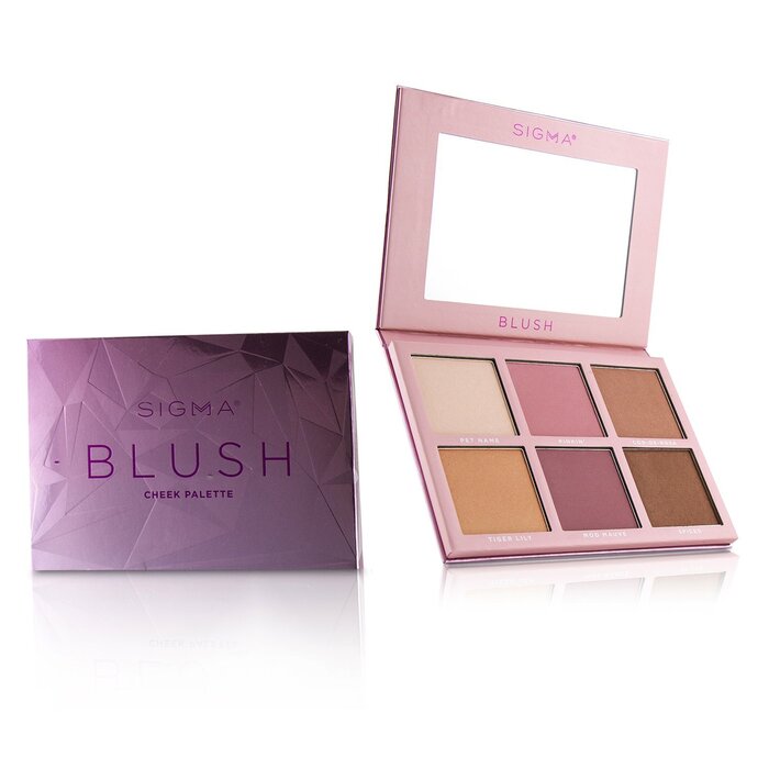 Палетка румян Sigma Beauty с 6 оттенками для создания естественного румянца, 27.48 г