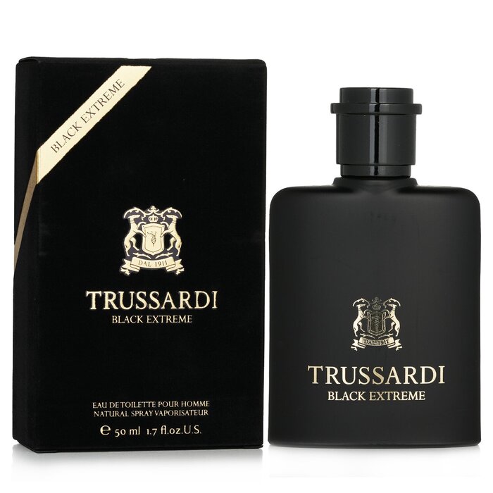 Trussardi черное экстрим туалетная вода для мужчин с древесно-кожаным ароматом 30 мл