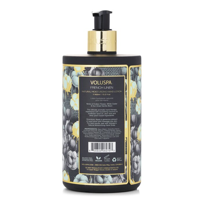 French Linen Natural Moisturizing Hand Lotion 450ml/15.2oz