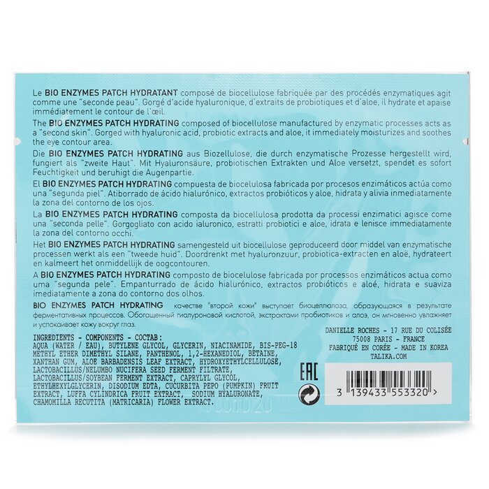 Bio Enzymes Eye Patch Ultra Hydratant 1pair