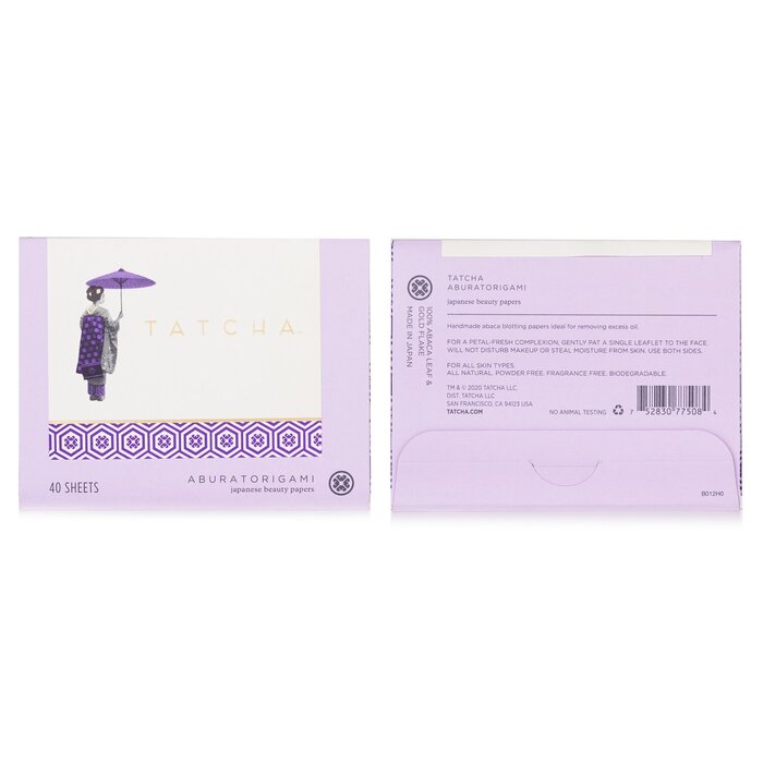 Японские впитывающие салфетки Tatcha с золотом для лица, 40 шт.