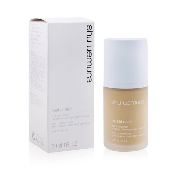 Флюид для лица с SPF 20 Petal Skin от Shu Uemura, 30 мл – легкое покрытие, матовый финиш, увлажнение.