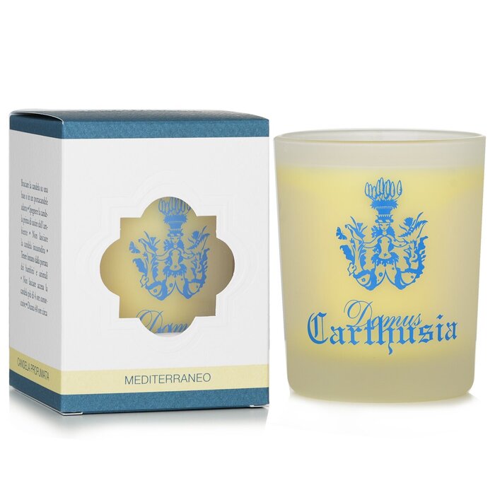 Ароматическая свеча Carthusia Mediterraneo, 190 г, с нотами Средиземного моря для создания уюта и атмосферы расслабления