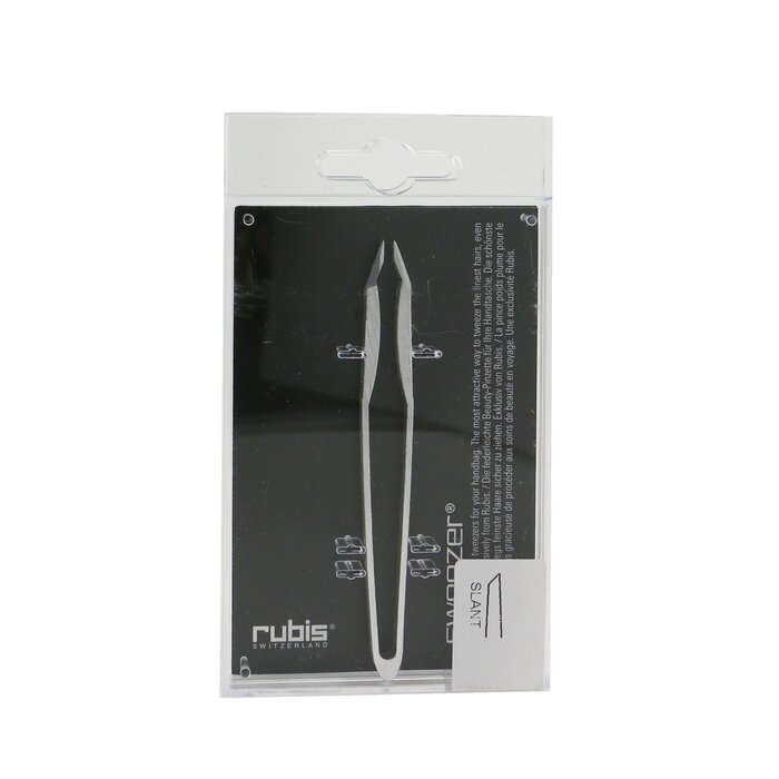 Пинцеты Rubis для коррекции бровей, скошенные, цвет Тиффани, легкие и долговечные.