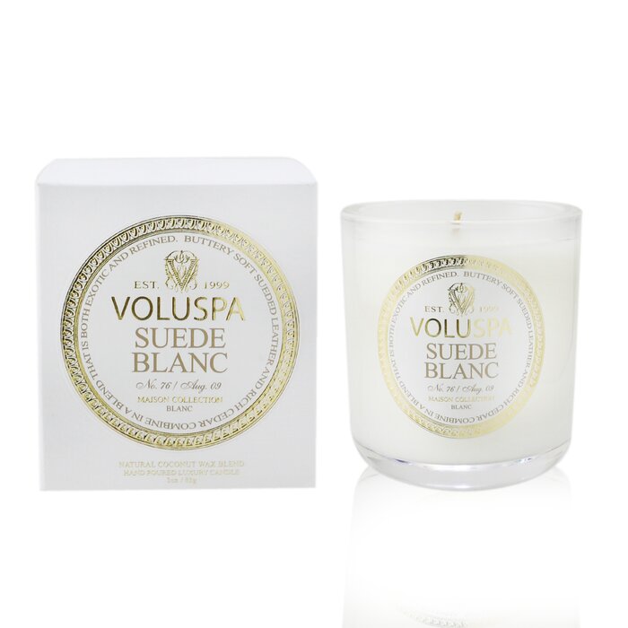 Ароматическая свеча Voluspa Suede Blanc из кокосового воска, 85 г