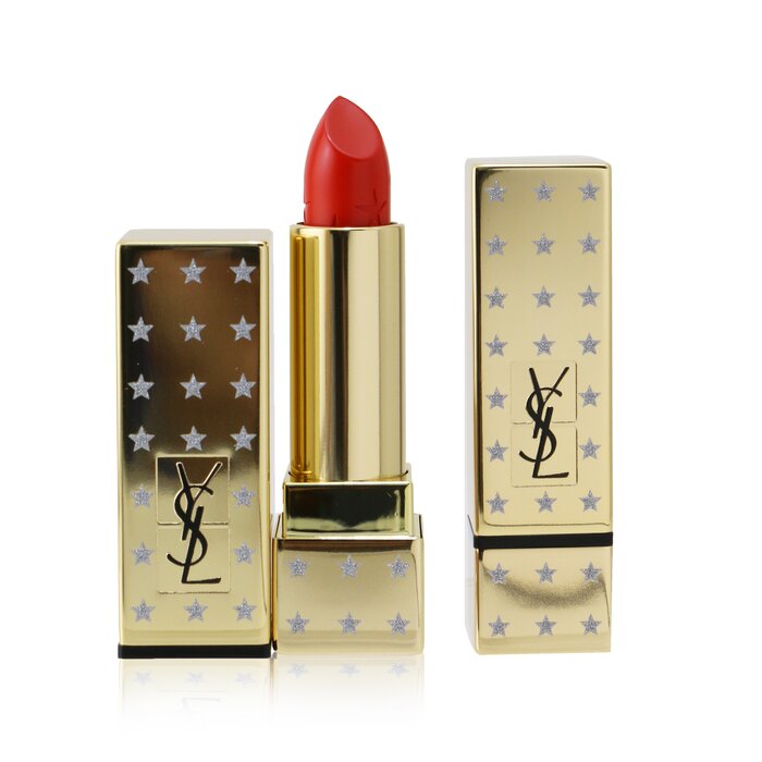 Помада сатиновая Rouge Pur Couture с экстрактом розмарина и моркови, оттенок 13 Le Orange, 3.8 г