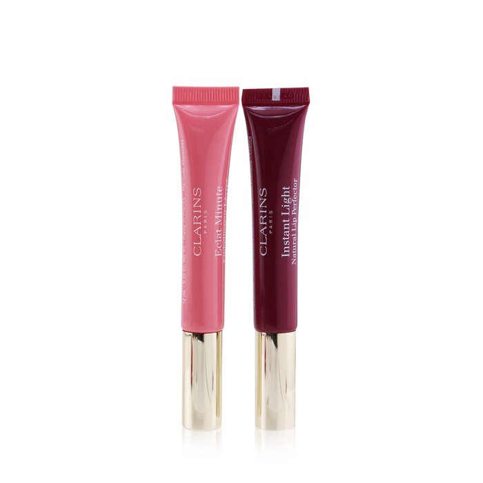 Блеск для губ Clarins с эффектом 3D, комплект из 2 оттенков по 12 мл, увлажняет и придаёт объем