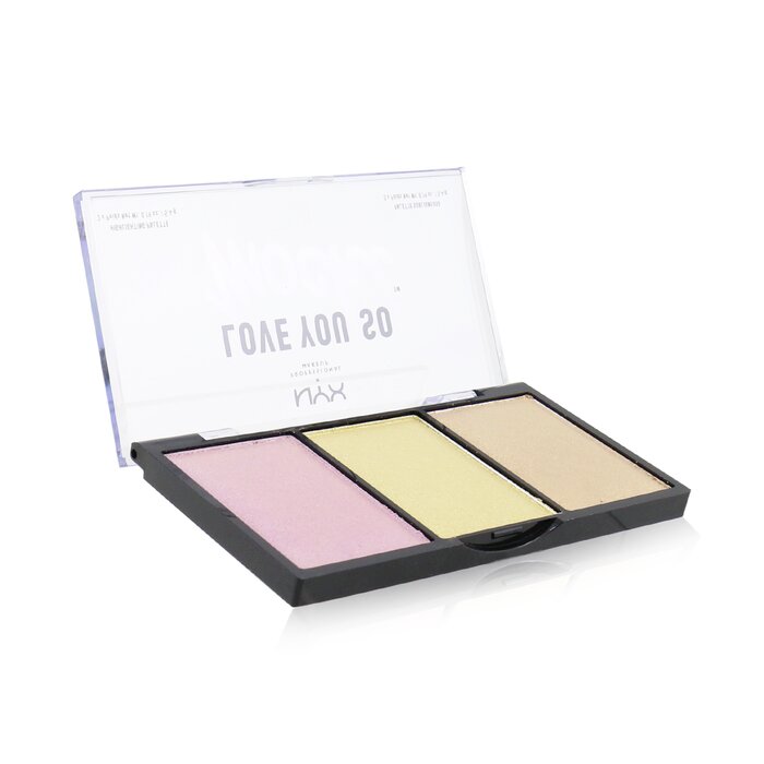 Палитра хайлайтеров NYX Love You So Mochi Arcade Glam 3x5.4 г с эффектом сияния для лица