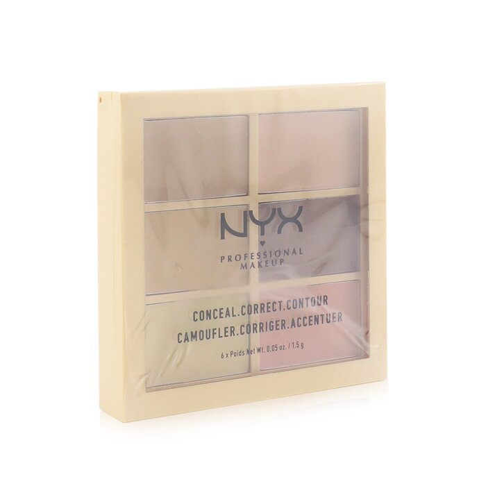 Палитра для коррекции и контурирования NYX с шестью оттенками 6x1,5 г