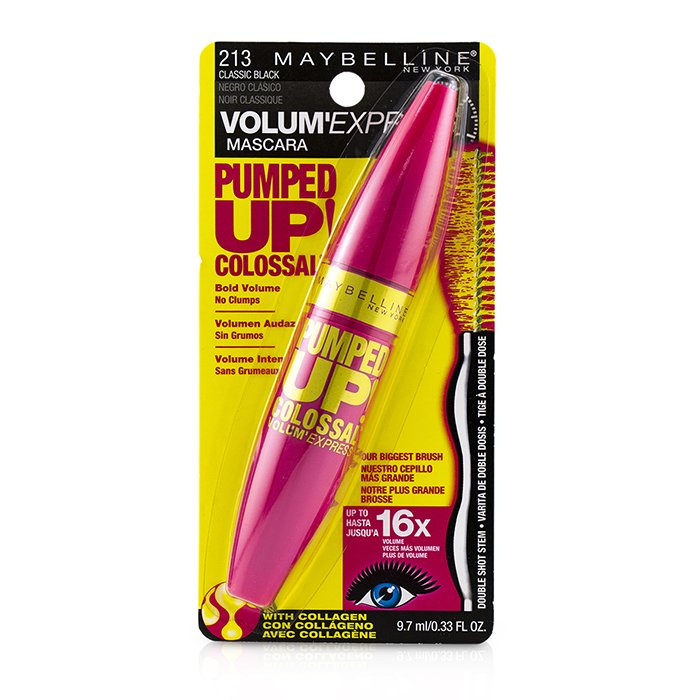 Тушь для ресниц Maybelline с коллагеном, объемная, для драматичного макияжа, 9.7 мл