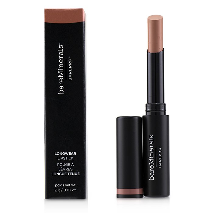 Помада для губ BareMinerals с минералами, 2 г — интенсивный цвет и уход, матовый финиш, 8 часов стойкости