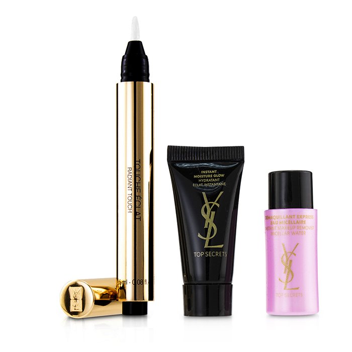 Набор для сияния кожи Yves Saint Laurent Touche Éclat: корректирующий карандаш, увлажняющее средство, мицеллярная вода, 3 шт.