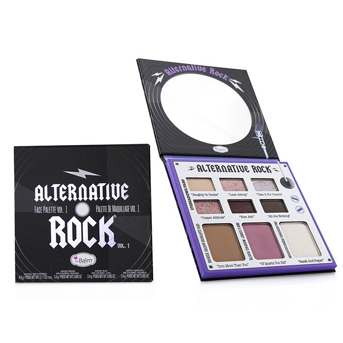 Палитра для лица TheBalm Alternative Rock Volume 1: тени, бронзатор, румянец, хайлайтер