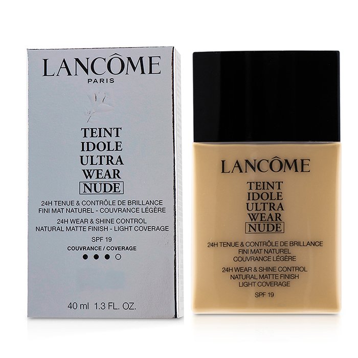 Тональный крем Lancome Teint Idole Ultra Wear Nude SPF19, 035 Beige Dore, 40 мл, для лица, легкое покрытие, матовый финиш