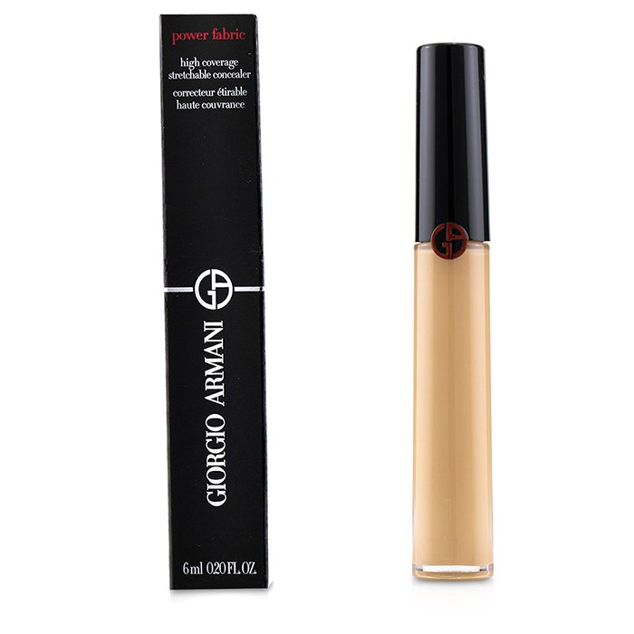 Консилер Giorgio Armani Power Fabric, 6 мл, с высокой степенью укрытия для лица, матовый финиш, универсальный тон.