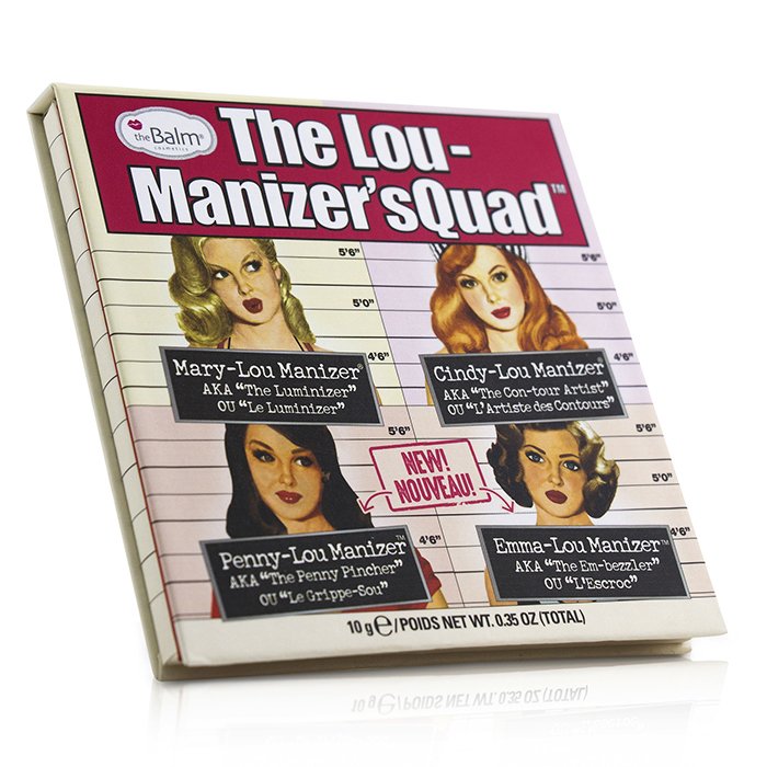 Компактный хайлайтер TheBalm Lou Manizer's Quad, 4 оттенка, 10 г