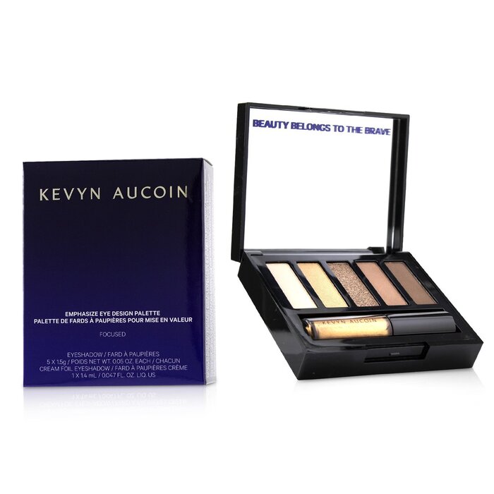 Палитра теней для век Kevyn Aucoin с матовыми и кремовыми оттенками, 5 цветовых вариаций