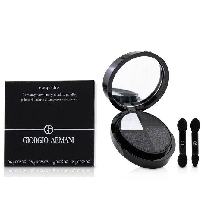 Палитра теней для век Giorgio Armani с кремообразными порошками 3.6 г, 4 высокопигментированных оттенка для макияжа