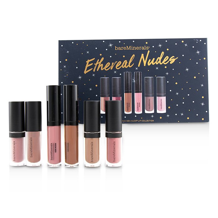 Мини-коллекция губных средств Ethereal Nudes с блесками и помадами для губ, 6 единиц