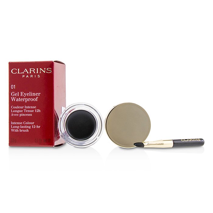 Гель для подводки глаз Clarins с кисточкой, интенсивный черный, 3.5 г