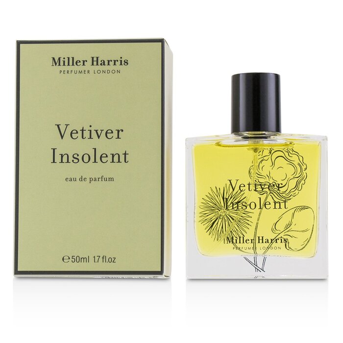 Eau de parfum Miller Harris Vetiver Insolent, 50 мл — древесный аромат с нотами бергамота и ветивера для мужчин и женщин