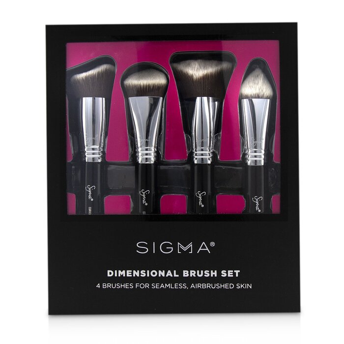 Набор кистей для макияжа Sigma Beauty, 4 шт: F83, F87, 3DHD Max, 4DHD Kabuki