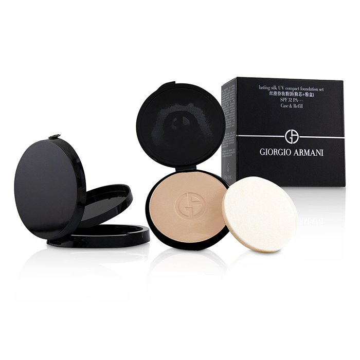 Компактная основа для лица Giorgio Armani сSPF 32, 9 г — стойкая шелковистая текстура для комбинированной кожи