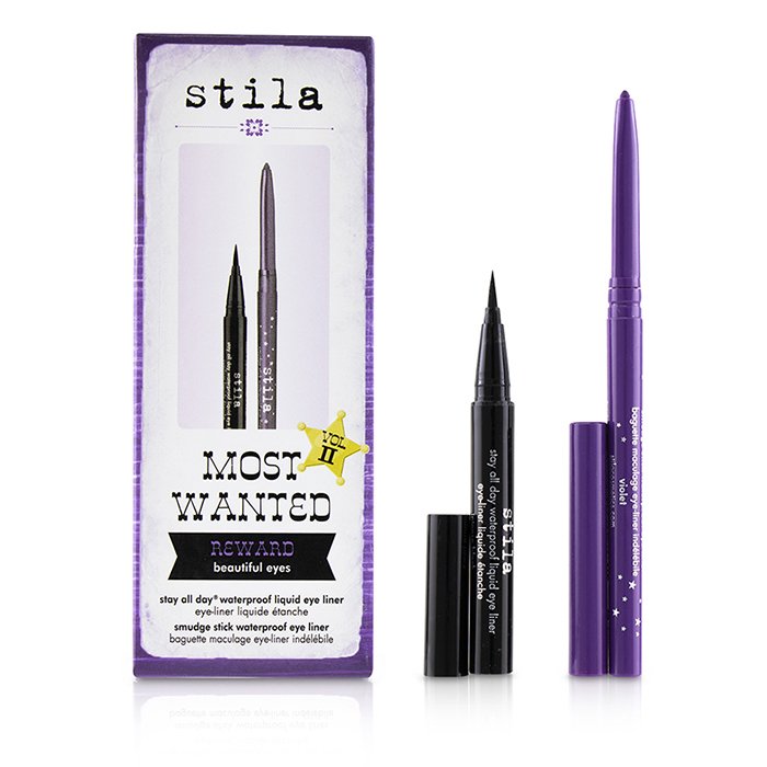 Набор карандашей для глаз Stila: водостойкий черный Stay All Day и фиолетовый Smudge Stick, 2 шт.