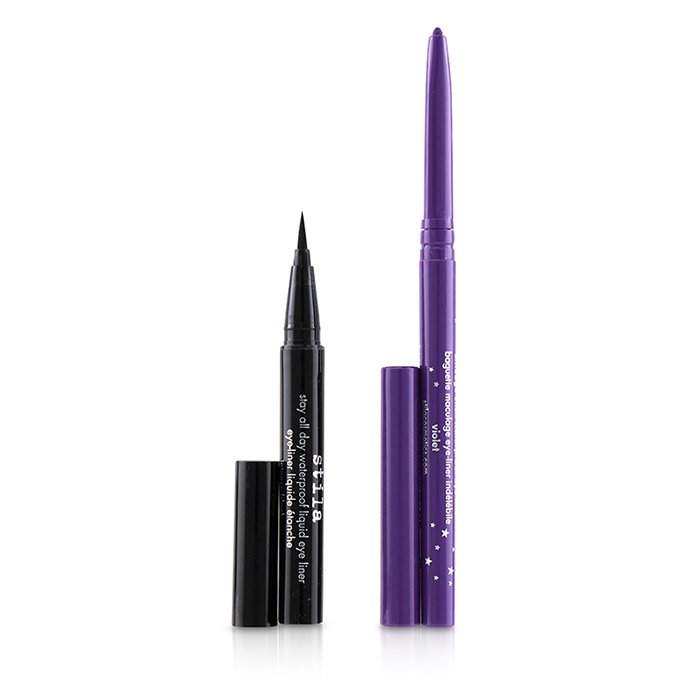 Набор карандашей для глаз Stila: водостойкий черный Stay All Day и фиолетовый Smudge Stick, 2 шт.